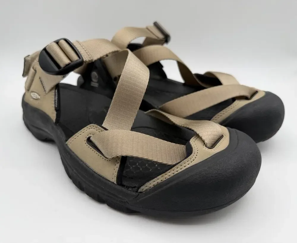 Keen Zerraport II Tan & Black Waterproof Sandal Men’s Size 9.5 Trail Hiking Lake